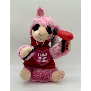 Gemmy Animated Pink Llama Valentine's "Good as Hell" by Lizzo Blow-drying Hair